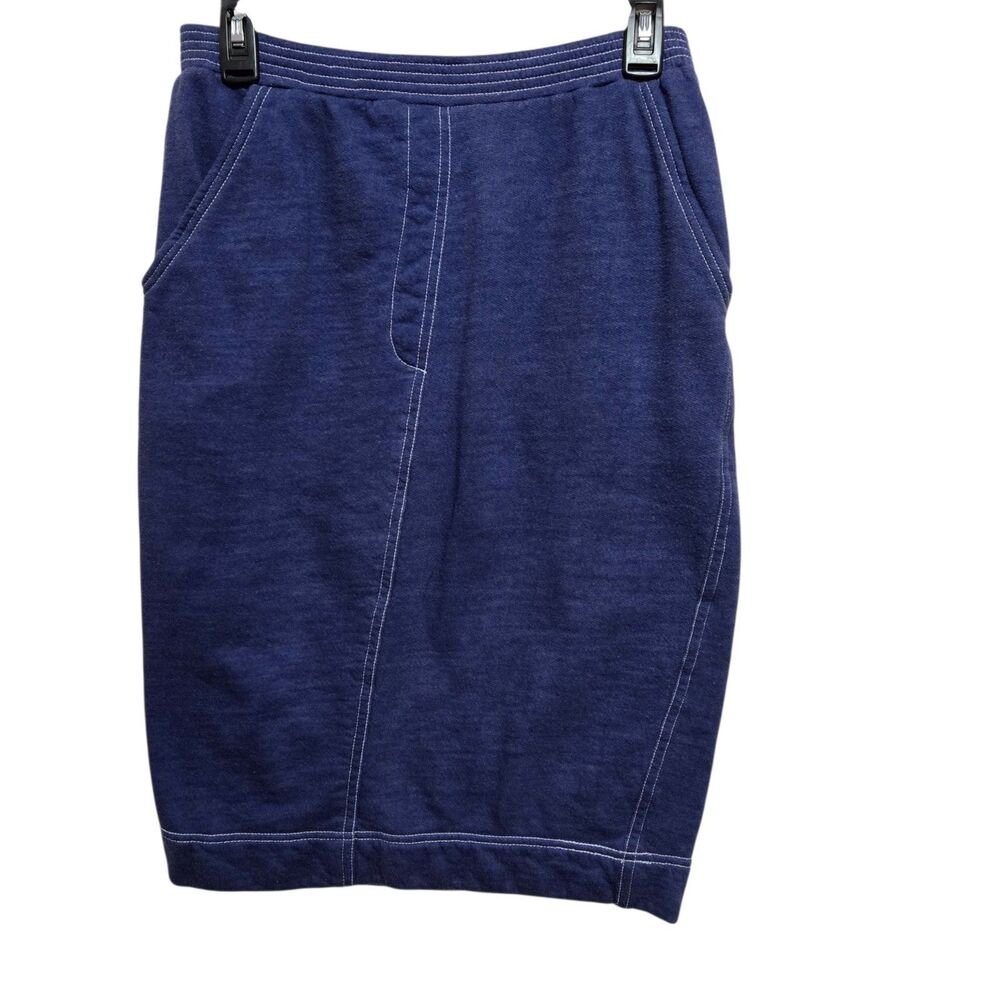 Adrienne Vittadini Sport Skirt Women's Size Medium Blue 4 Pockets Soft Cozy NWOT